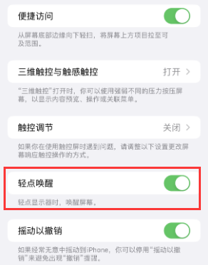 沂源苹果授权维修站分享iPhone轻点无法唤醒怎么办