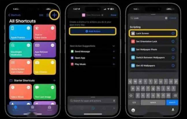 沂源苹果14锁屏维修店分享iPhone14升级iOS16.4后如何创建锁屏快捷方式 